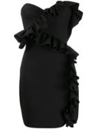 Msgm Ruffle Trim Cocktail Dress - Black