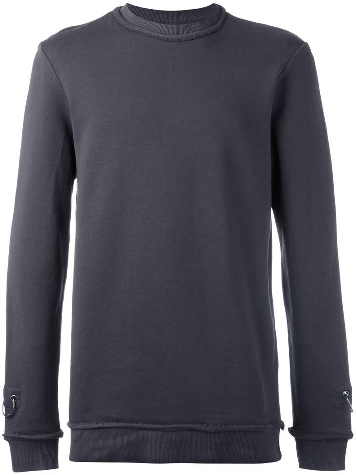 Damir Doma Wim Open Seam Ring Sweatshirt, Men's, Size: Xl, Grey, Cotton