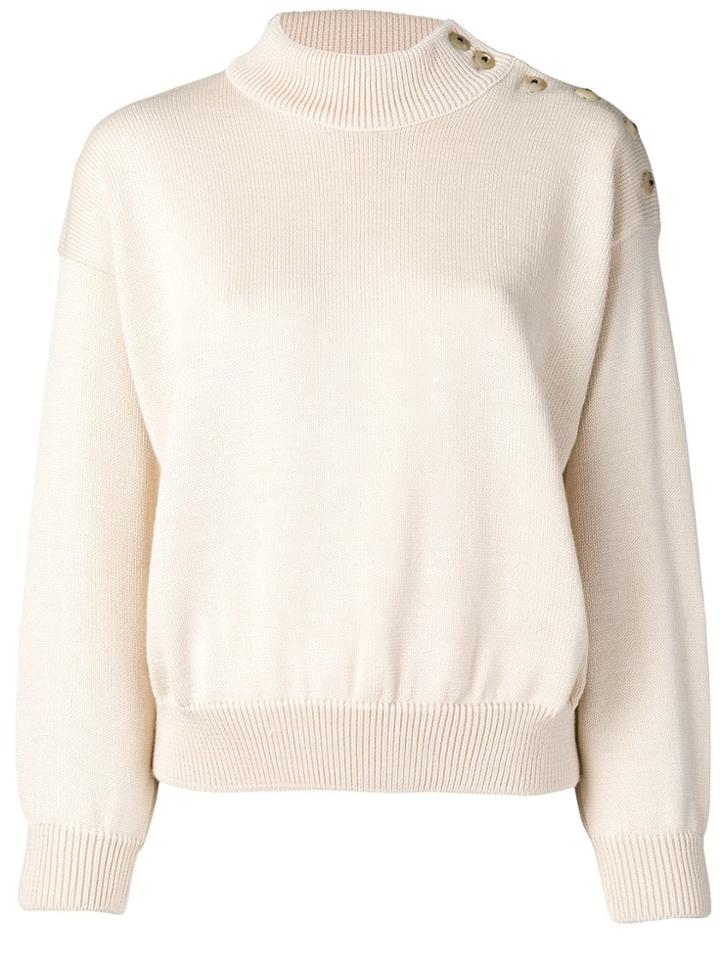 Bellerose Shoulder Button Sweater - Nude & Neutrals