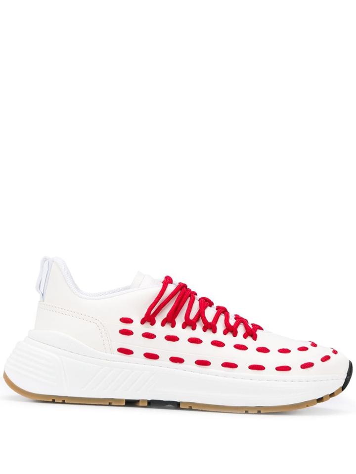 Bottega Veneta Contrast Lace Sneakers - White