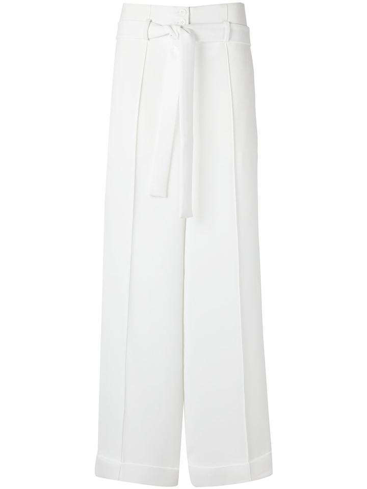 Gloria Coelho - Wide Leg Trousers - Women - Polyester - 36, Women's, White, Polyester