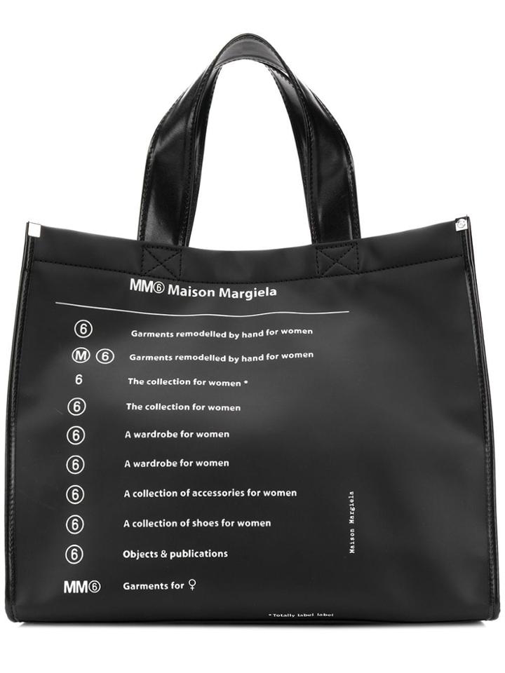 Mm6 Maison Margiela Classic Shopper Bag - Black
