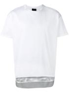 Les Hommes - Mesh Hem T-shirt - Men - Cotton/polyester - M, White, Cotton/polyester