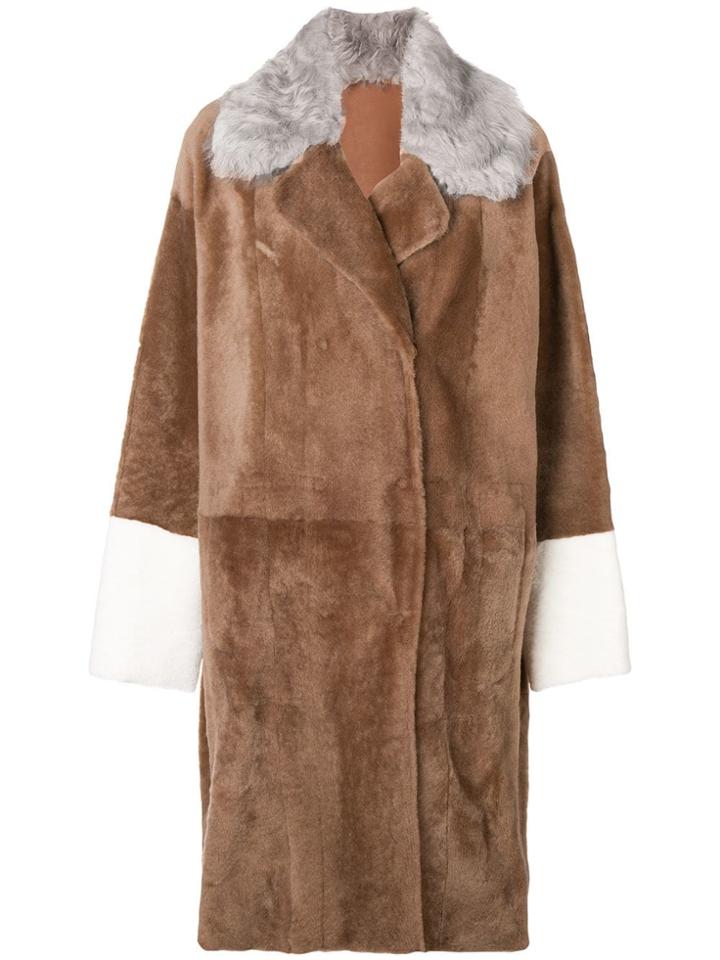 Drome Midi Fur Coat - Neutrals