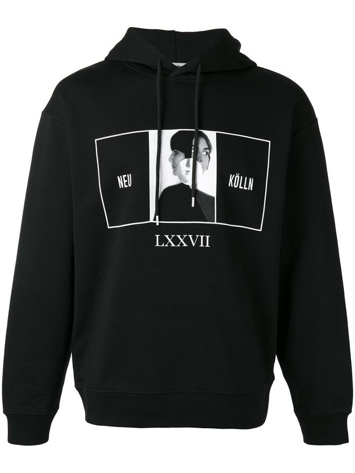 Mcq Alexander Mcqueen Neukölln Print Hoodie, Men's, Size: Small, Black, Cotton