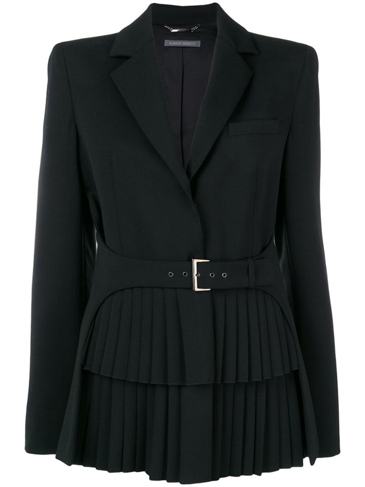 Alberta Ferretti Belted Fitted Jacket - Black