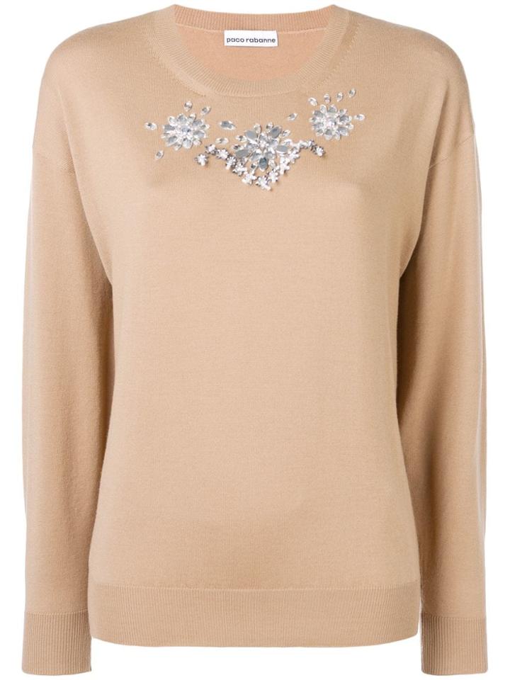 Paco Rabanne Embellished Jumper - Nude & Neutrals