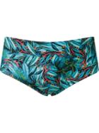 Lygia & Nanny Printed Swim Trunks, Men's, Size: 48, Blue, Polyamide/spandex/elastane