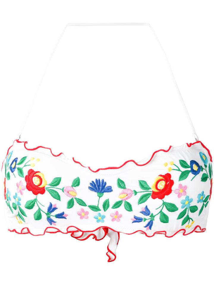 Libra Bikini Top - Women - Polyamide/spandex/elastane - L, White, Polyamide/spandex/elastane, Mc2 Saint Barth