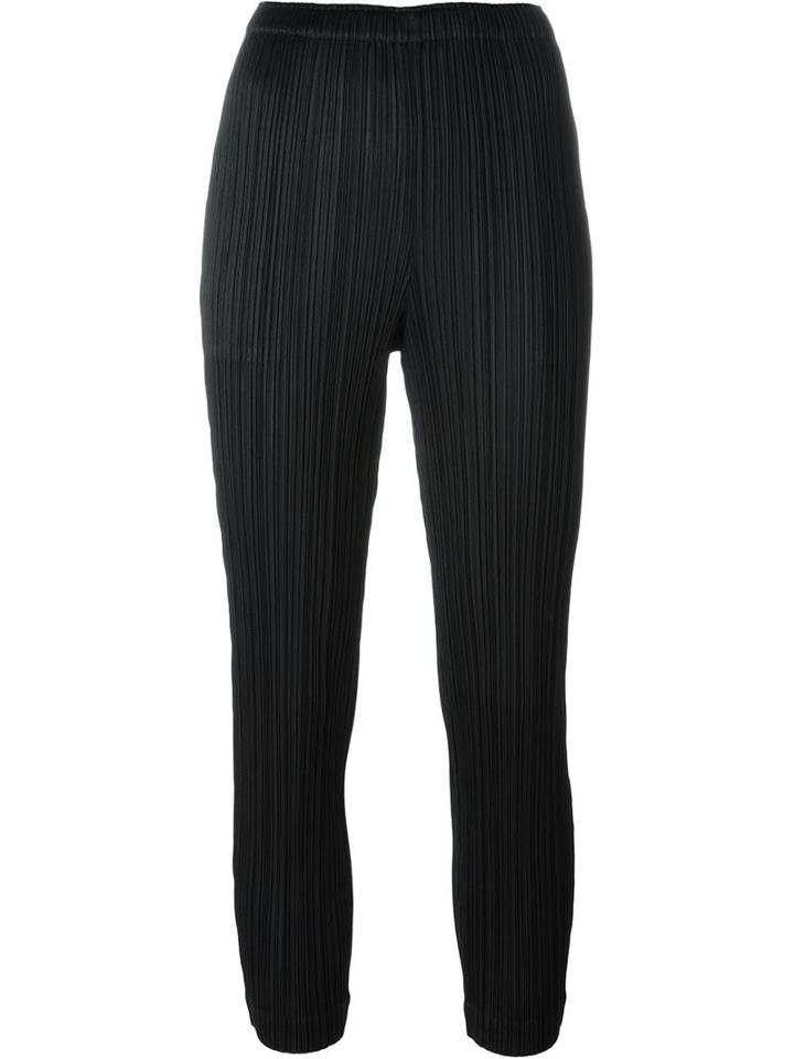 Pleats Please By Issey Miyake Pleated Skinny Trousers