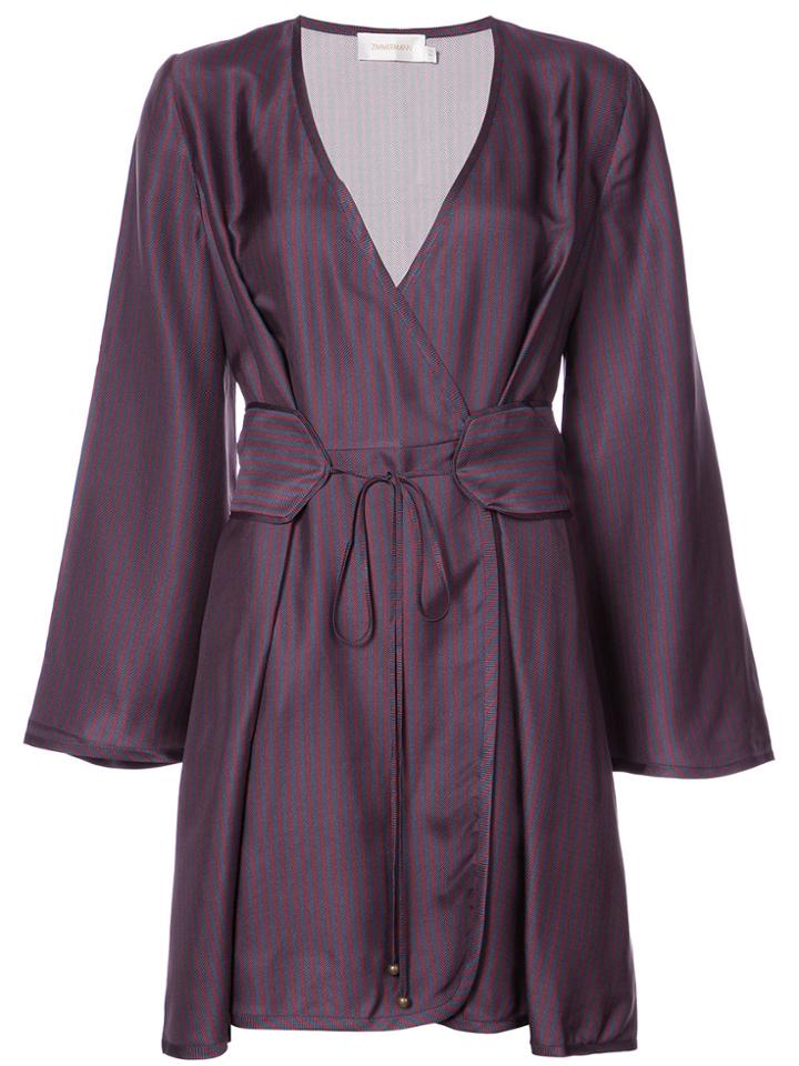 Zimmermann Wrap Front Dress - Blue