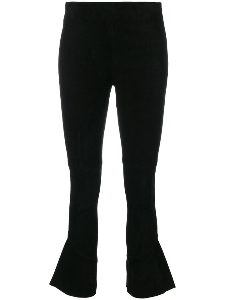 Iro Flared Cropped Trousers - Black