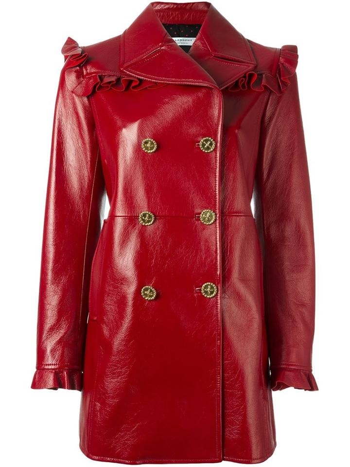 Philosophy Di Lorenzo Serafini Ruffle Detail Coat