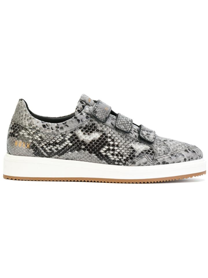 Nubikk Noah Python-effect Strap Trainers - Grey