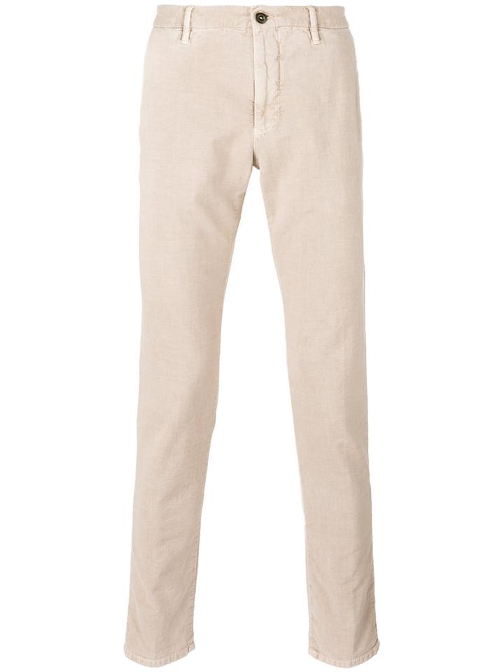 Incotex - Stonewashed Chino Trousers - Men - Cotton/spandex/elastane - 33, Nude/neutrals, Cotton/spandex/elastane