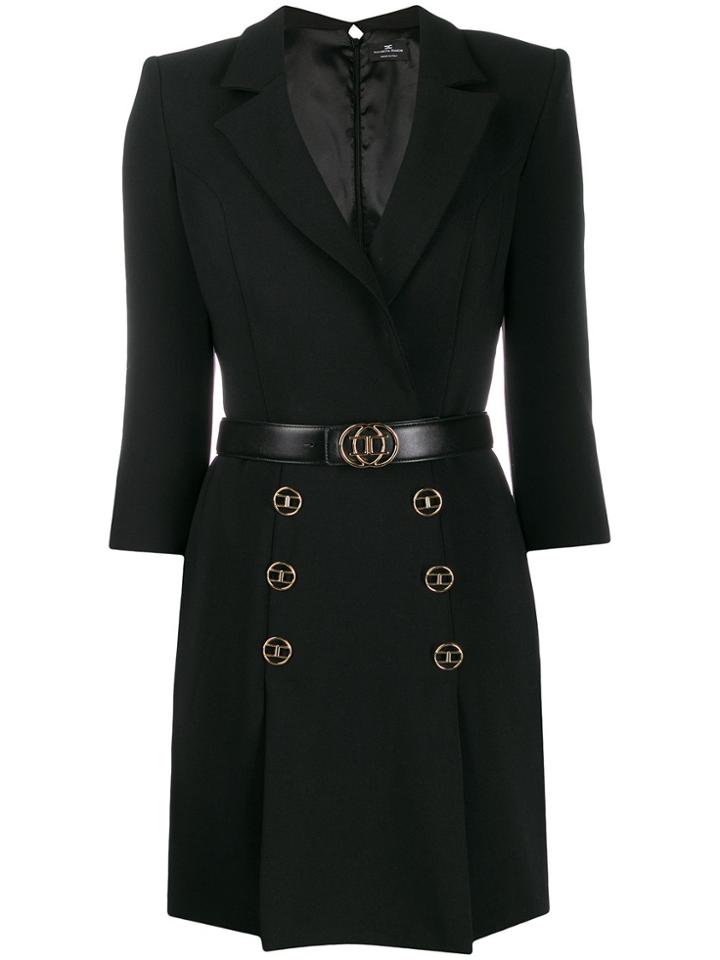 Elisabetta Franchi Blazer-style Mini Dress - Black