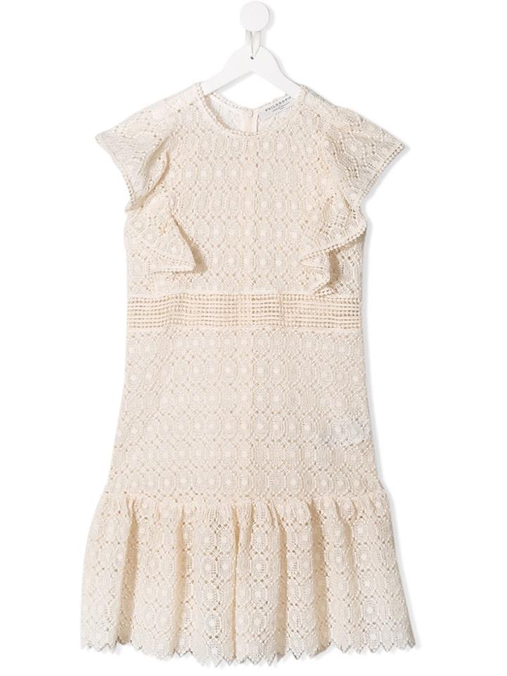 Philosophy Di Lorenzo Serafini Kids Embroidered Midi Dress - Neutrals