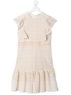 Philosophy Di Lorenzo Serafini Kids Embroidered Midi Dress - Neutrals