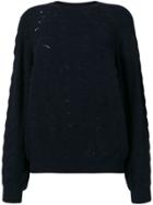 See By Chloé Lace Crochet Knit Sweater - Blue