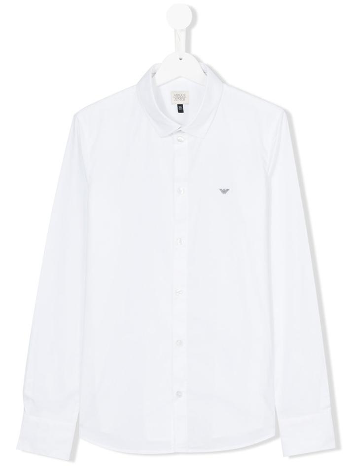 Armani Junior - Teen Classic Shirt - Kids - Cotton/spandex/elastane - 16 Yrs, White