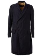 Uma Wang Simple Double Breasted Coat, Men's, Size: Small, Blue, Linen/flax/polyester/viscose