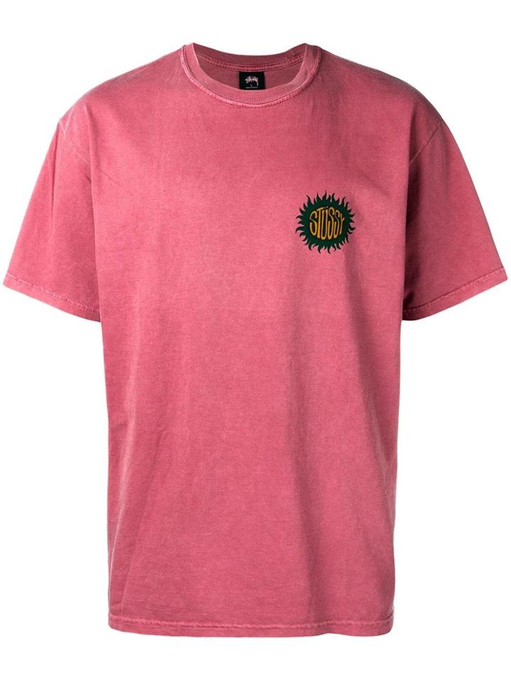 Stussy Logo Print T-shirt - Red
