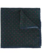 Hackett Dotted Pocket Square, Men's, Green, Wool