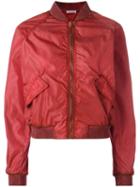 Tomas Maier Classic Bomber Jacket, Women's, Size: 36, Red, Polyamide
