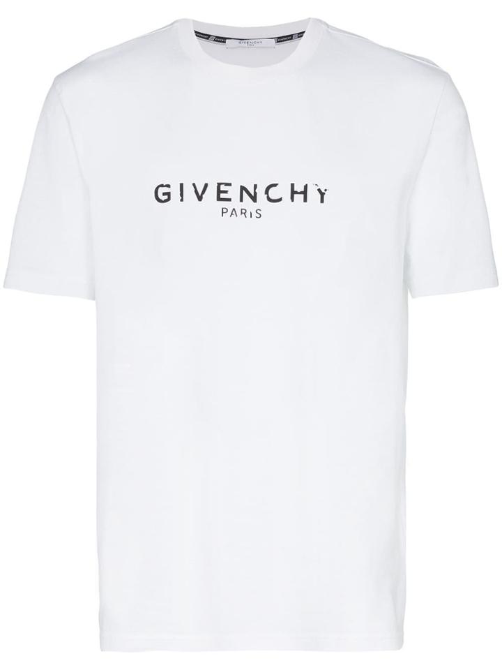 Givenchy Cotton Short Sleeved Logo T-shirt - White