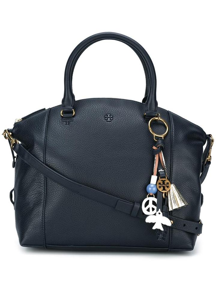 Tory Burch Hanging Tassel Tote, Women's, Blue, Leather
