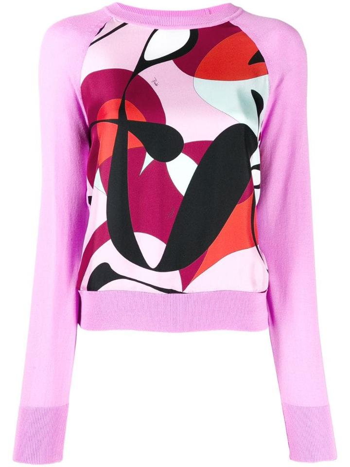 Emilio Pucci Print Panel Jumper - Pink