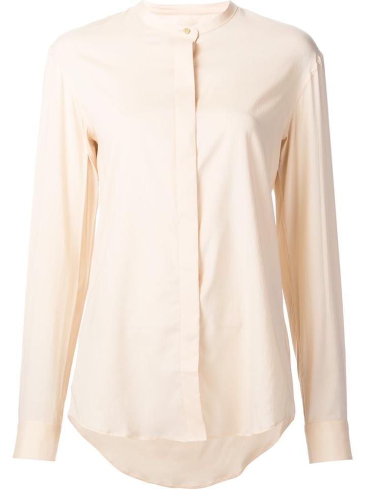 Lemaire Band Collar Shirt - Yellow & Orange