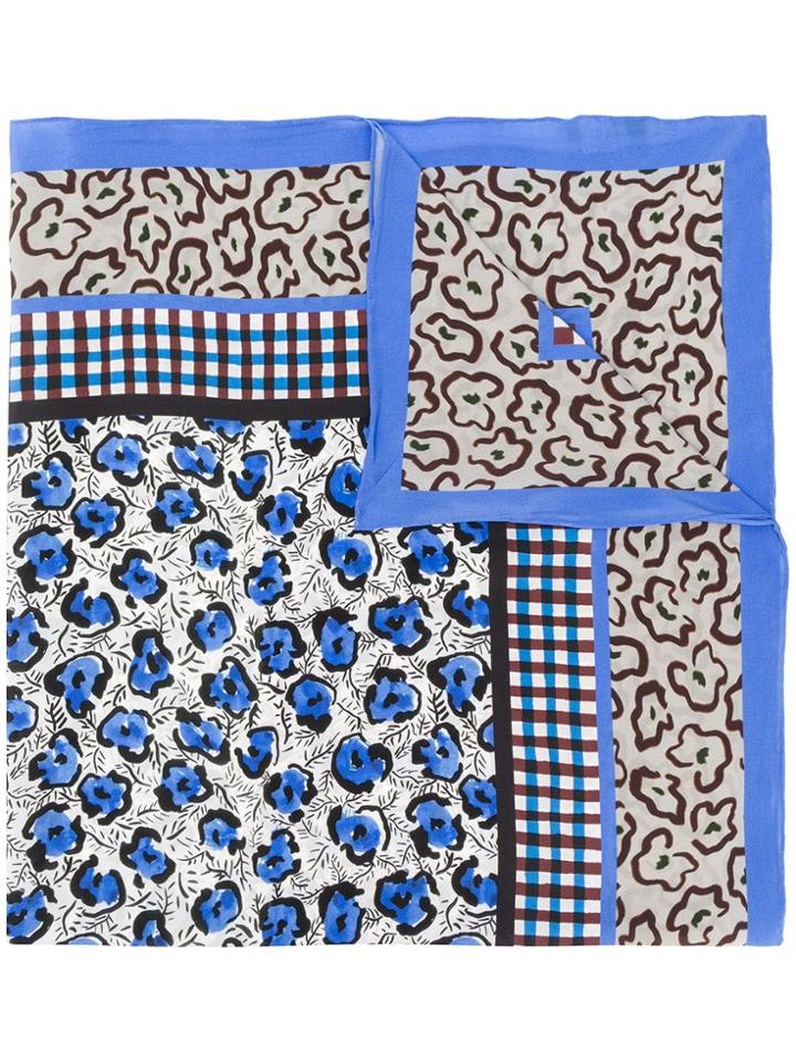 Christian Wijnants Amiki Patchwork Scarf - Blue