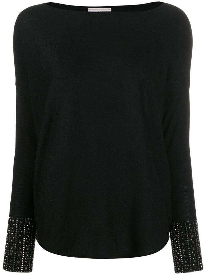 Snobby Sheep Rhinestone Detail Jumper - Black