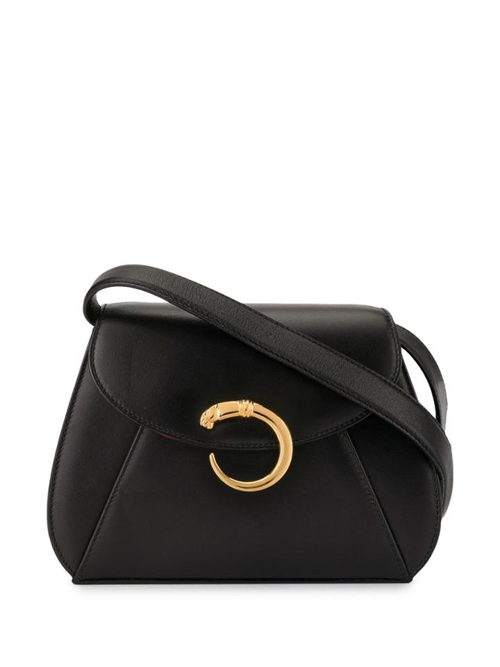 Cartier Pre-owned Panther Detail Shoulder Bag - Black