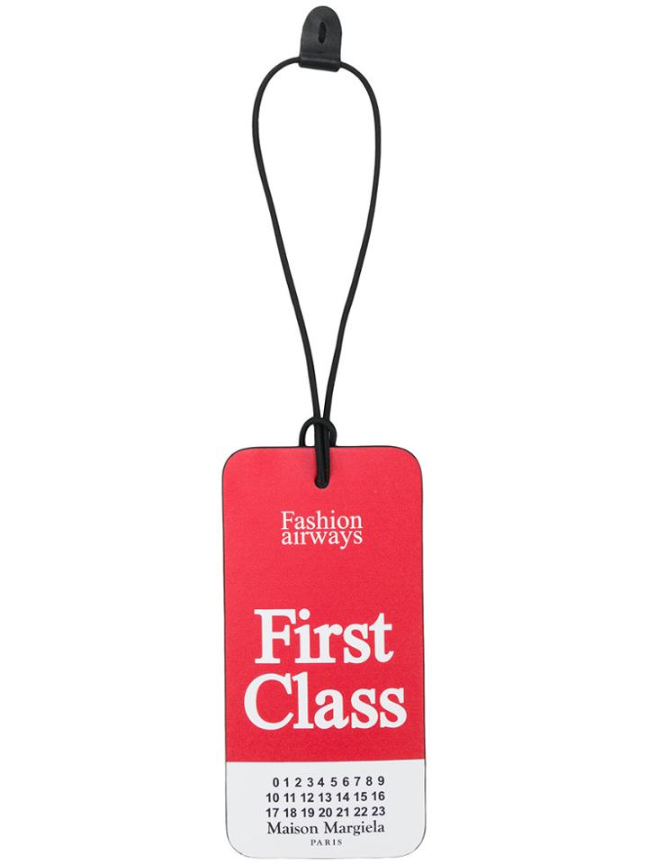 Maison Margiela First Class Printed Luggage Tag - Red