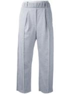 Steven Tai - Creased Dress Trousers - Women - Polyester/spandex/elastane/rayon - M, Grey, Polyester/spandex/elastane/rayon