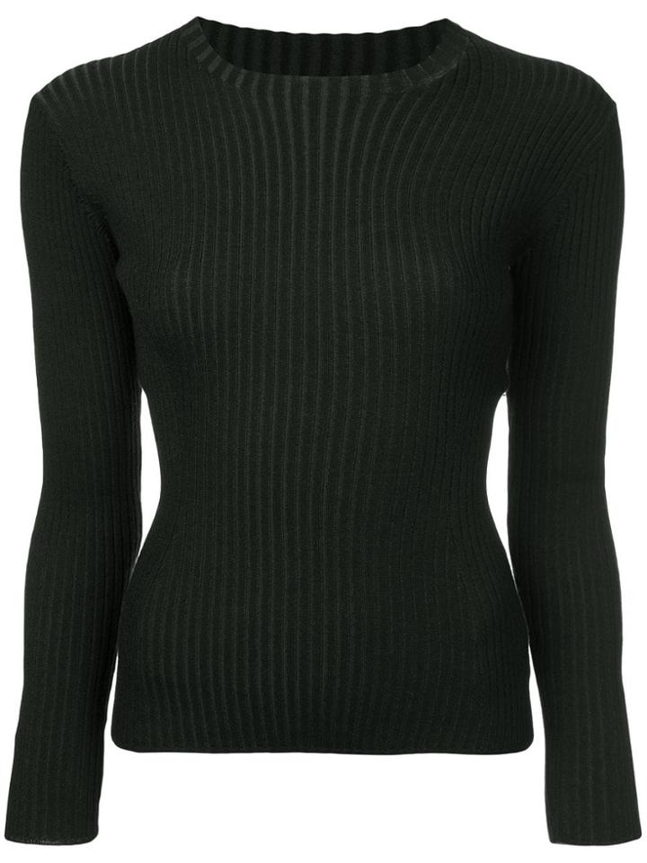 Des Prés Ribbed Knit Top - Black