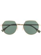 Fendi Eyewear Geometric Sunglasses - Gold