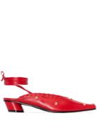 Reike Nen Sue 30mm Ankle-tie Mules - Red
