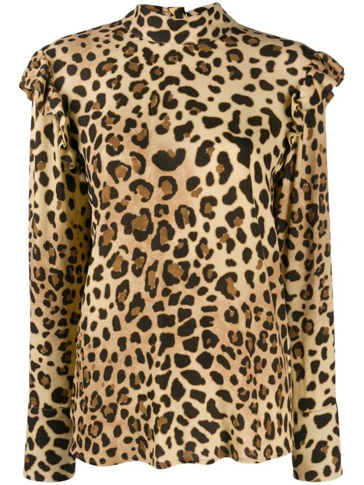 Be Blumarine Leopard Print Blouse - Brown