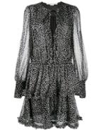 Stella Mccartney Frilled Polka-dot Print Dress - Black
