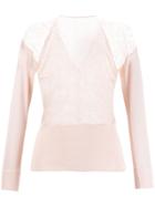 Gianfranco Ferre Vintage 1990's Lace Panel Top - Pink