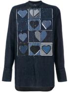 Jw Anderson Appliqué Heart Denim Shirt - Blue