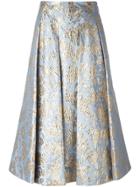 Msgm Floral Print Skirt - Blue