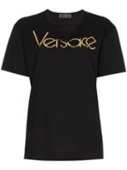 Versace Black Logo Print Short Sleeve T Shirt