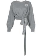 Closed Logo Waist-tied Sweater - Grey