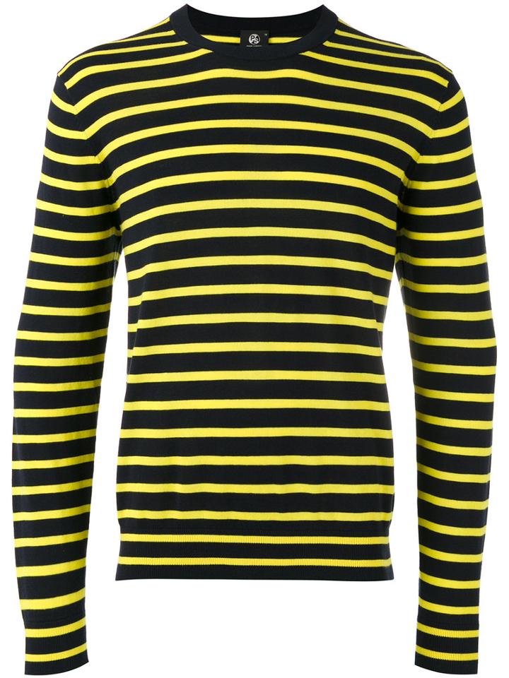 Ps By Paul Smith Striped Sweatshirt, Men's, Size: Large, Yellow/orange, Cotton