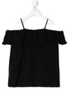 Little Remix Teen Rion Ruffle Top - Black