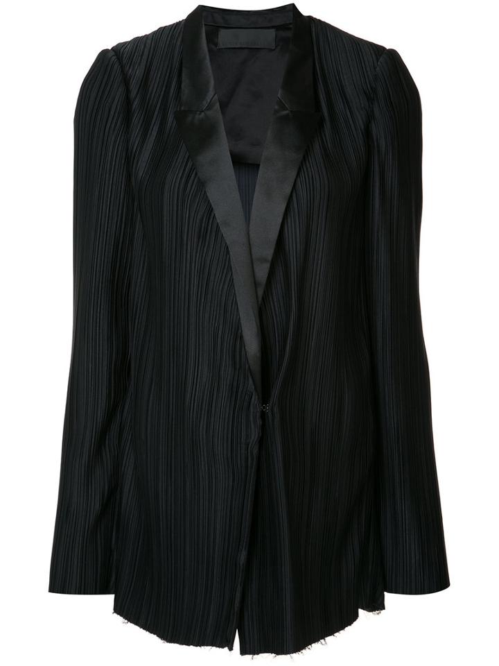 Haider Ackermann - Pleated Blazer - Women - Polyester - 34, Black, Polyester